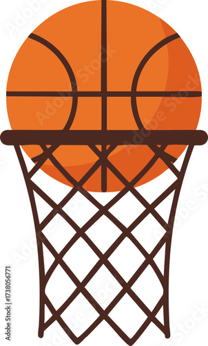 Basketball and Hoop