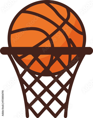 Basketball and Hoop