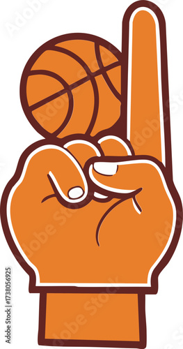 Basketball and Foam Finger