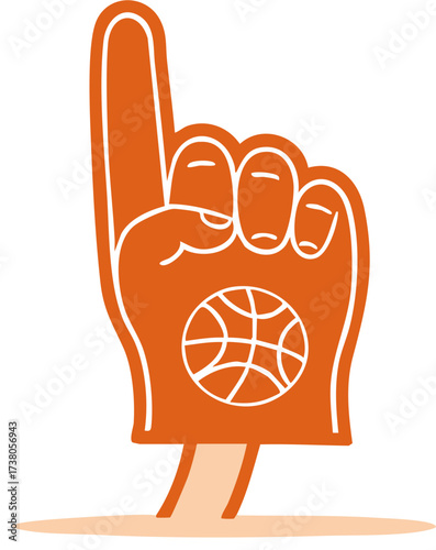 Basketball and Foam Finger