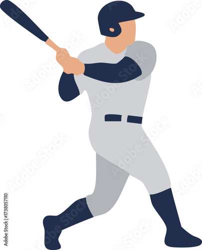Baseball Player Ready to Bat