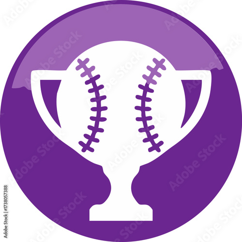 Purple Baseball Trophy