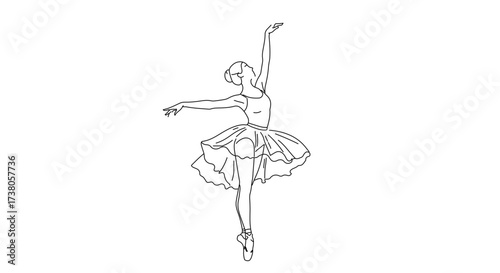 Elegant ballerina in graceful pose, showcasing the beauty of dance and artistic expression