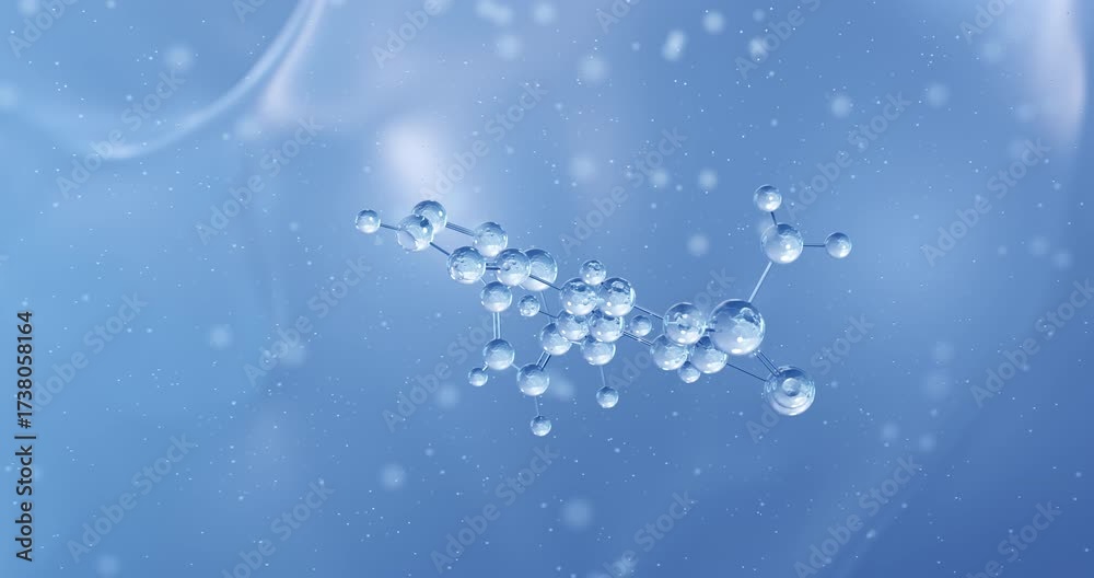 Azosemide rotating molecular structure, 3d model of antihypertensive ...