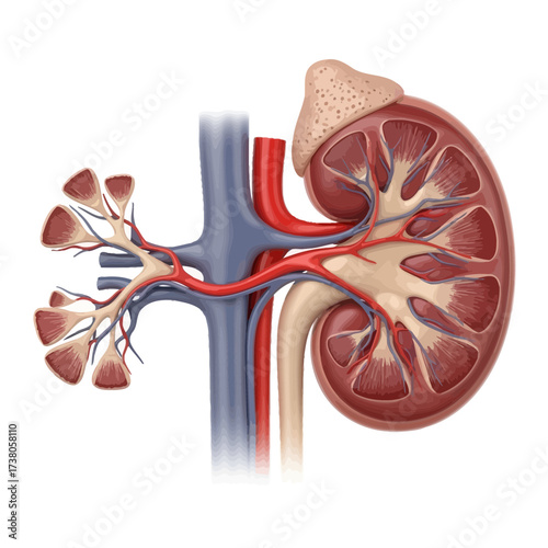 Veins of the Kidney: Renal Vein and Branches Digital Dissection