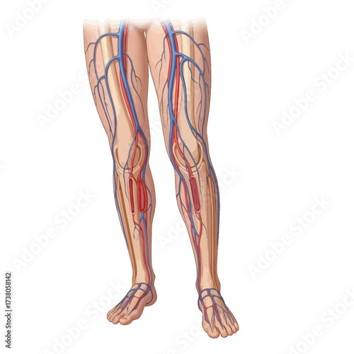Varicose Veins Formation and Impact: Detailed Histological Drawing