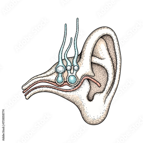 Inner Ear Ossicles: Delicate Bone Formation in Etched Relief Style