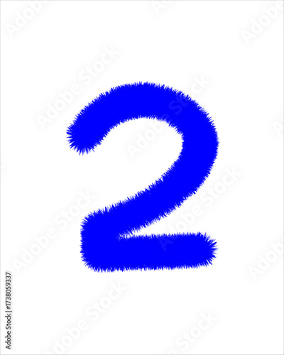 numbers made of grass,
2 made by Blue fur