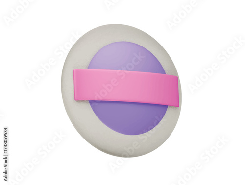 powder puff icon 3d illustration render