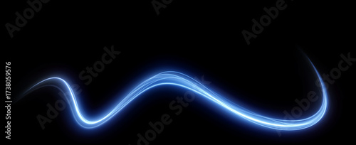 Luminous lines of speed. Light glowing effect . Abstract motion lines. isolated Light trail wave, fire path trace line, car lights, optic fiber and incandescence curve twirl.