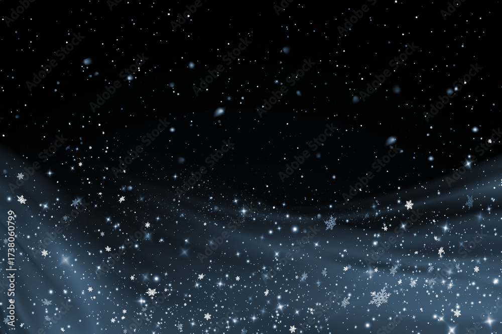 Obraz premium Snow, snowfall, background, only, blue in a festive winter style. Transparent PNG perfect for Overlay in Christmas, cold weather, or holiday card designs. Includes high-quality PNG snowfall effect.
