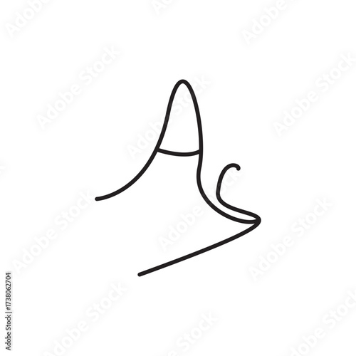 Minimal Line Art Hat Illustration Vector Design
