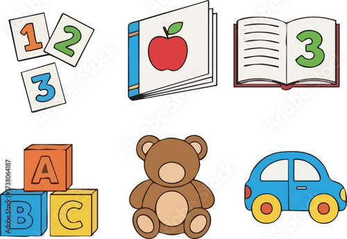 Childrens Educational Toys and Books Collection.