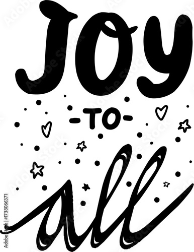 Joy to all lettering on 