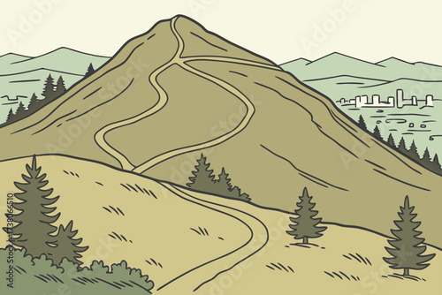 Pilot Butte in Bend, Oregon, volcanic cinder cone with trails and panoramic city and mountain views