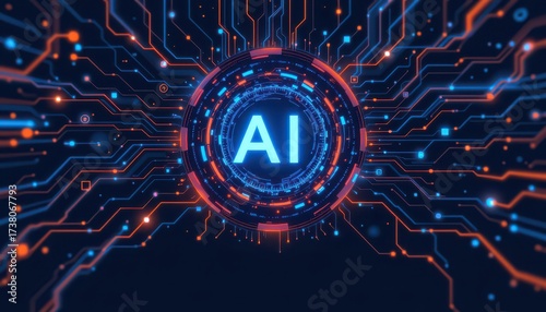 Wallpaper Mural Futuristic Digital Network Illustration Torontodigital.ca