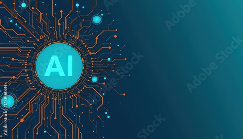 Wallpaper Mural Futuristic Brain Network Digital Technology Illustration Torontodigital.ca