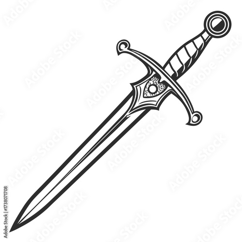 Illustration of a medieval sword