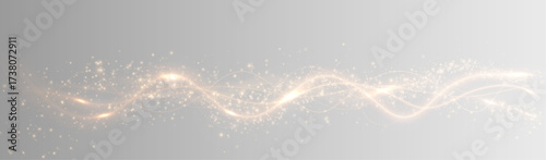 Abstract glowing swirl with sparkles, particles, and neon tornado motion. Bright energy trail and elegant vortex on transparent background. PNG for storm, magic, or power-themed designs	
