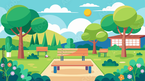 A garden area with benches for patients to relax and enjoy the outdoors.