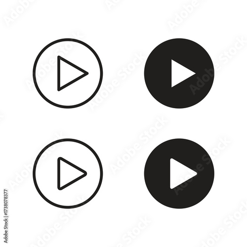 Free Download Play Icon set illustration, Play button sign and symbol trendy style illustration for web and app..eps - GFXLoad