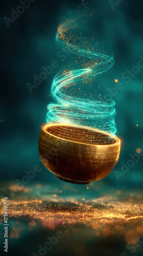 Mystical Singing Bowl with Magical Energy for Sound Healing and Meditation