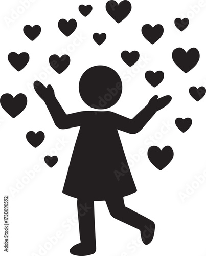 Romantic heart confetti overlay, perfect for Valentine’s, love celebrations, cards, and decorations.