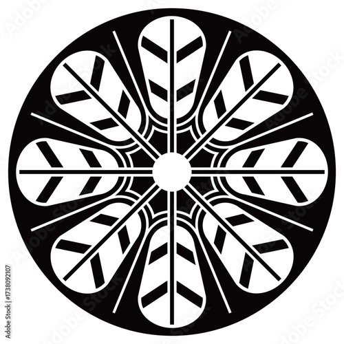家紋です。井上家鷹の羽といいます。