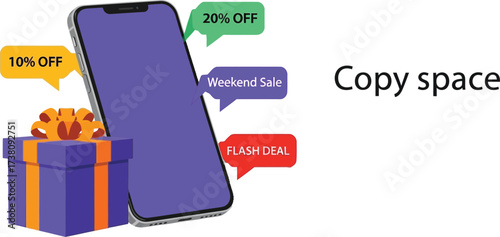 Exciting mobile shopping deals with discounts and gift for online shoppers