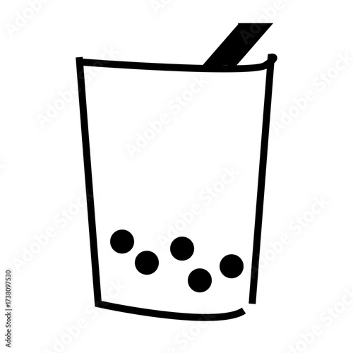 vector illustration of a bubble tea