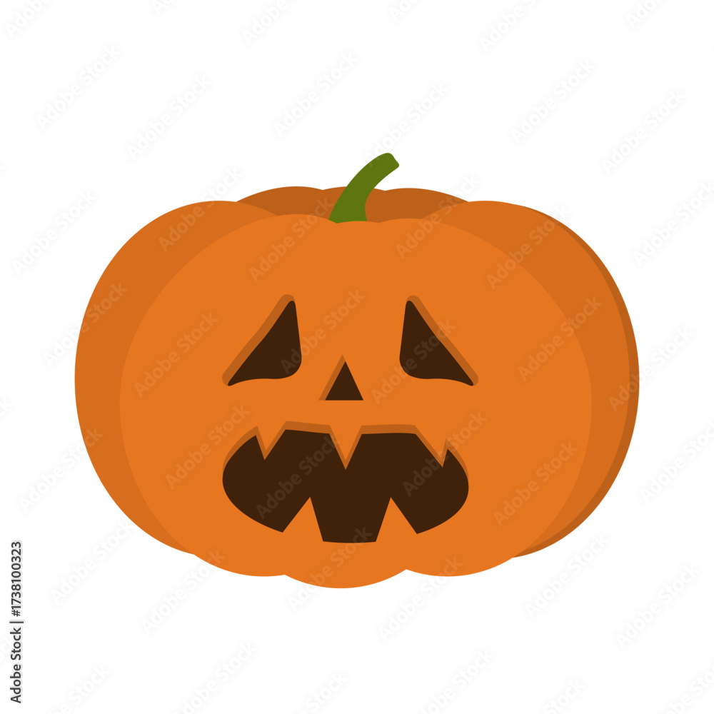 Fototapeta premium Halloween Emoticon Pumpkin