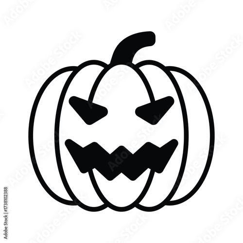 Take a look at this amazing flat icon of halloween pumpkin