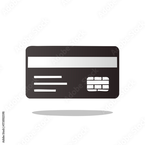 Modern payment card icon illustration for digital banking, secure online transactions, and financial services