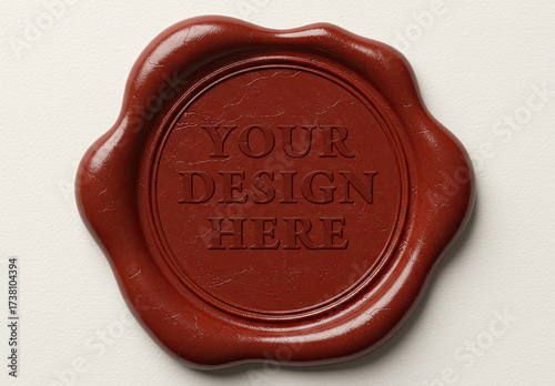 Isolated Wax Seal Design Mockup