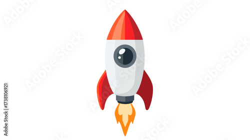 Exciting Rocket Launch, Space Exploration, Outdoor Launchpad, Vector Illustration, Modern Design, Digital Art, Futuristic Concept