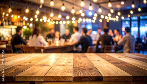 Blurred Background of a Gathering in a Restaurant