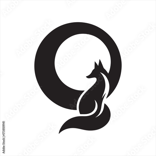 Eclipse fox vector silhouette clip art icon designs illustration. fox ion set collections.
