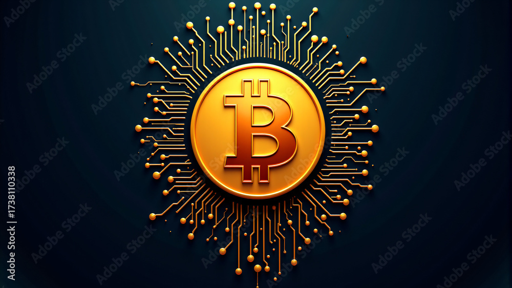 Fototapeta premium Bitcoin Digital Currency