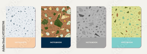 Notebook cover design. Terrazzo abstract