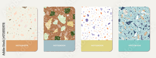 Brochure cover design. Terrazzo abstract