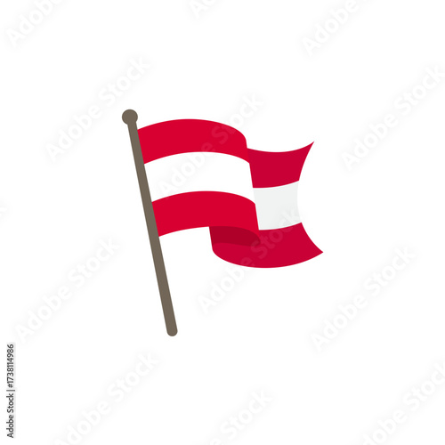 Waving Austrian flag. National pride of Austra. Vector illustration
