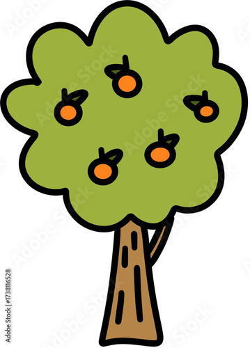 Tableau sur toile orange tree