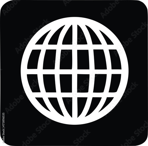 Global network icon symbol abstract globe art internet connection world wide web connectivity digital representation