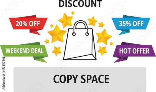 Discount sale offer promotion deal weekend sale hot offer copy space