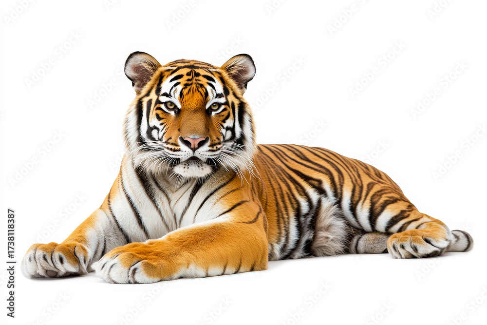 Obraz premium Tiger isolated on white background