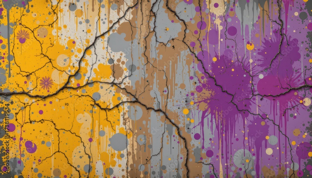 Naklejka premium Abstract Grungy Crackled Paint Texture