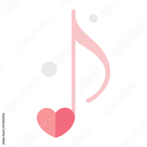 Sweet Melody of Love Musical Note Shaped Heart Romantic Valentines Day Celebration