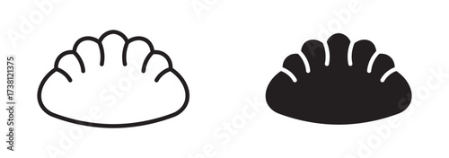 Dumpling icon , food icon, vector illustration .
