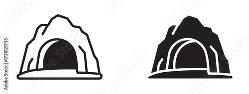Cave icon set ,  vector illustration. 