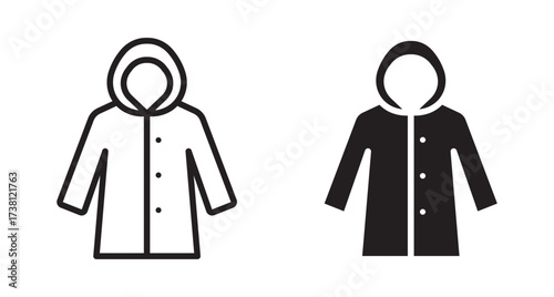 Raincoat icon,  rainy season icon, vector illustration .